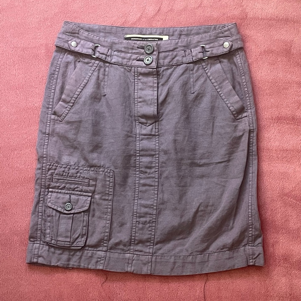Anthropologie Daughters of the Liberation Purple Cargo Skirt Size 2